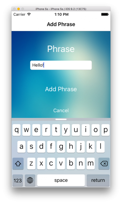 Phraser keyboard extension Phraser keyboard extension