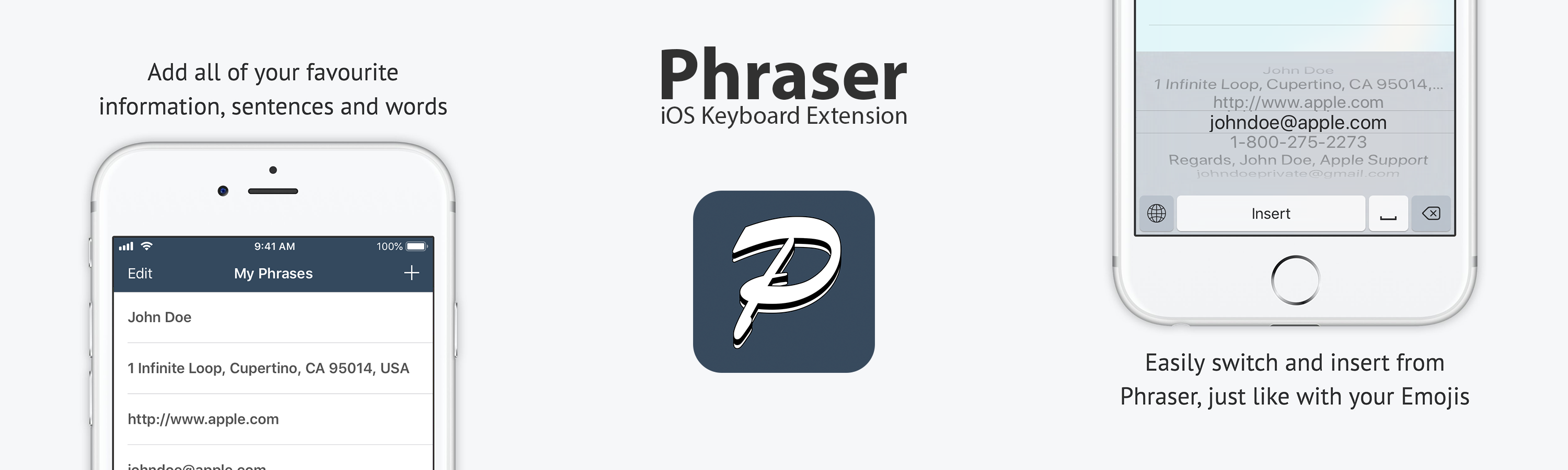Phraser iOS Keyboard Extension by Casper Riboe
